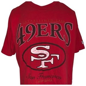 San Francisco 49ers Vintage 90’s T-Shirt: Lee Sport: Heavy Wear: Adult XL